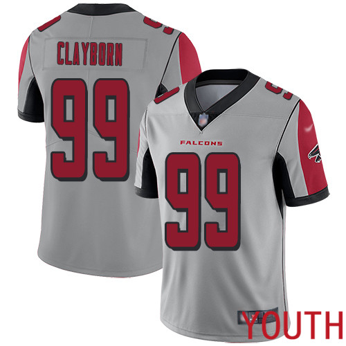 Atlanta Falcons Limited Silver Youth Adrian Clayborn Jersey NFL Football #99 Inverted Legend